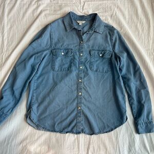 Women’s Lucky Brand Light Blue Casual Button Down Shirt